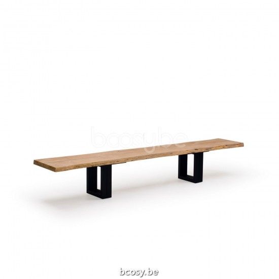 Jardinico NATURE Rechthoekige Tuinbank Zwart Teak.