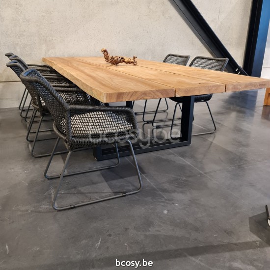 Jardinico NATURE Table De Jardin basse Noir Teak.