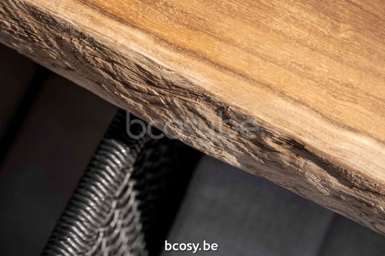 Jardinico NATURE Table De Jardin basse Noir Teak.