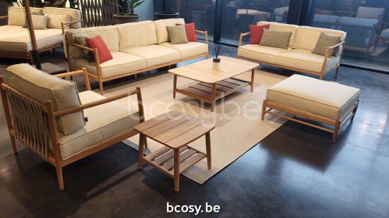 Jardinico NOA Lounge Chair 1 Seater teak - artichoke strap Brulé.