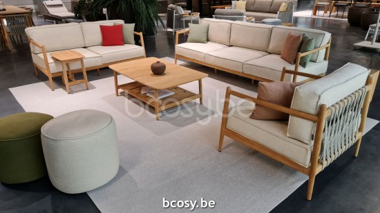  Jardinico NOA Loungesessel 1s Teakholz - Schnur Artischock Brulé.