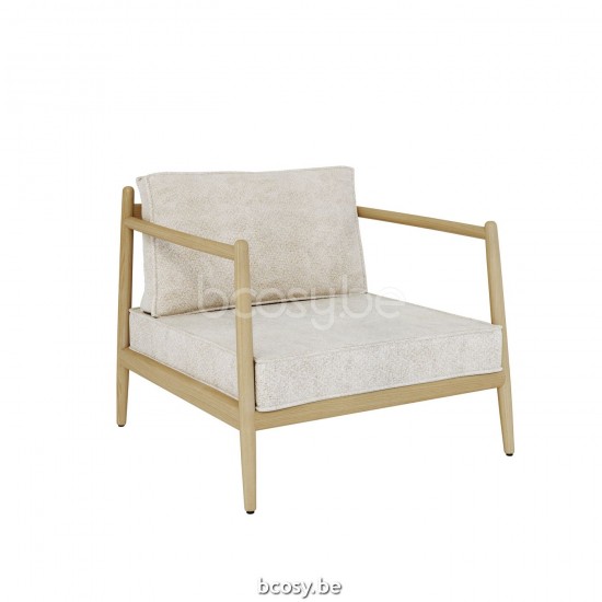 Jardinico NOA Lounge Tuinzetel 1 P teak - artichok koord Brulé.