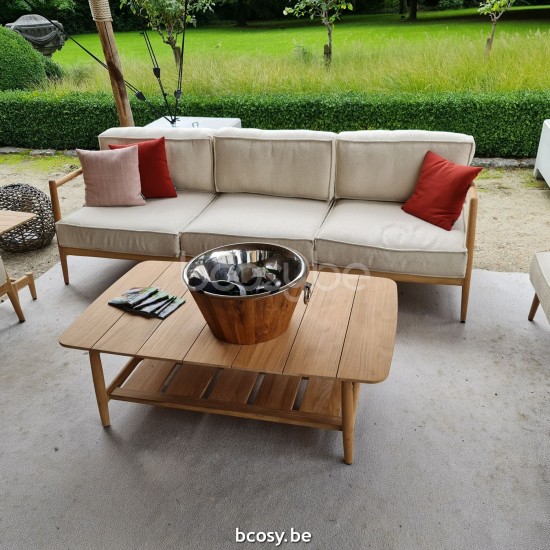 Jardinico NOA Canapé De Jardin teck - cordon artichaut Brulé.