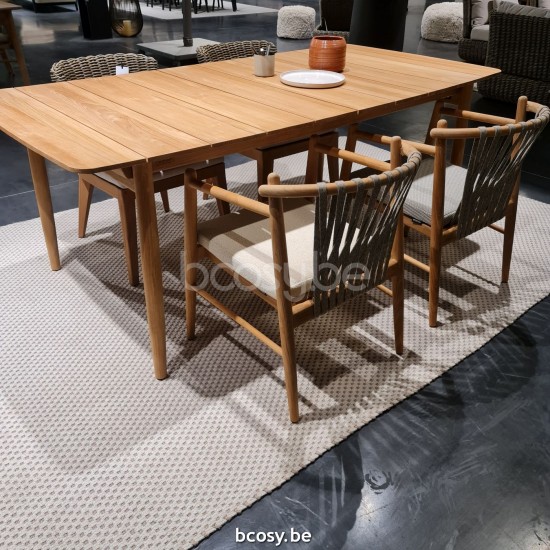 Jardinico NOA Fauteuil teck - cordon artichaut Brulé.