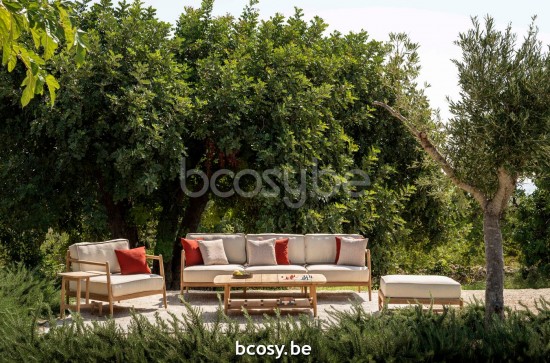 Jardinico NOA Hocker 83x83 Teakholz Brulé.