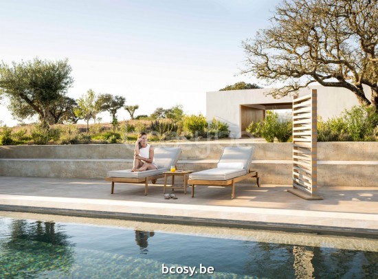 Jardinico NOA Sonnenliege Teakholz - Schnur Artischock Brulé.