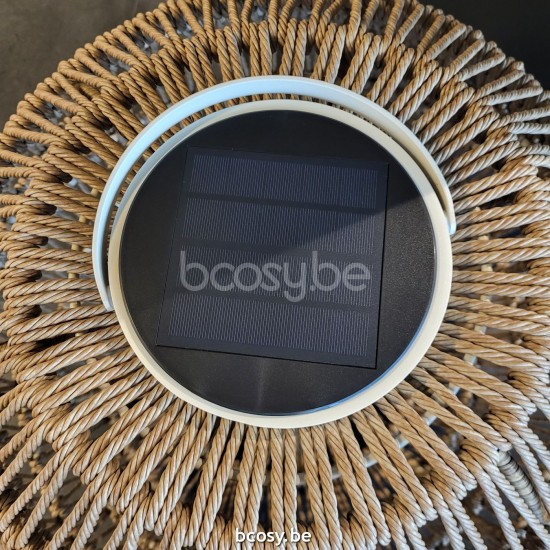 Jardinico NOTO CONIC Conical Led Light 36H Large Charcoal - Natural Rope.