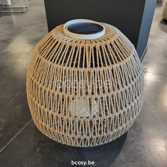 Jardinico NOTO CONIC Konisch Ledverlichting 36H Groot Charcoal - Natural Rope.