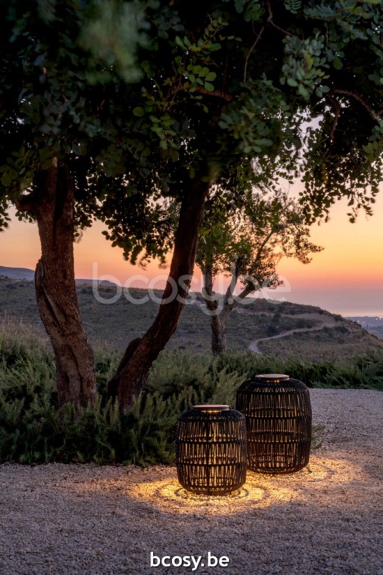 Jardinico NOTO OVAL Oval Led-beleuchtung Groß Charcoal - Black Rope.