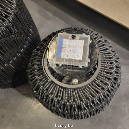 Jardinico NOTO OVAL Oval Led-beleuchtung Klein Charcoal - Black Rope.