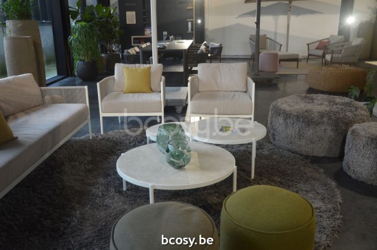 Jardinico POUFS BAY Runder Puff Medium Sky.