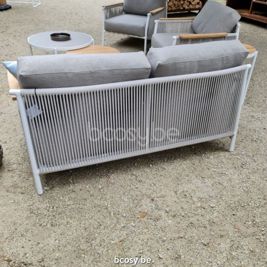 Jardinico SCOOP Sofa 2s White - Silver Rope Beige.