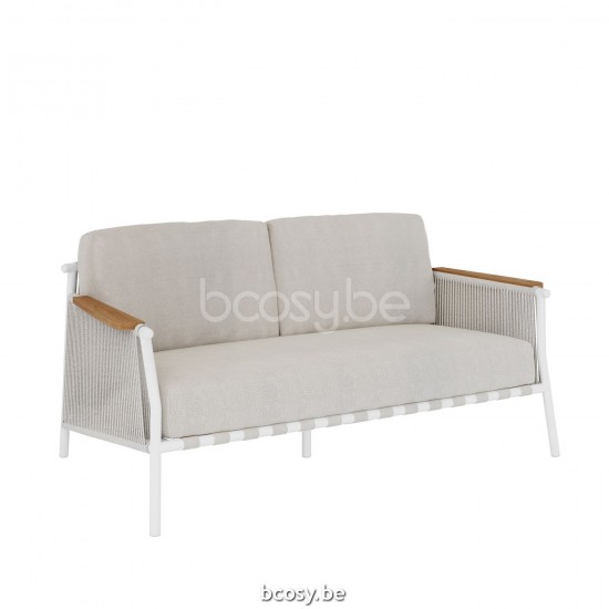 Jardinico SCOOP Tuinzetel 2 P Wit - Zilveren Koord Beige.