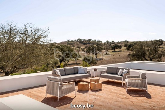 Jardinico SCOOP Sofa 3s White - Silver Rope Beige.