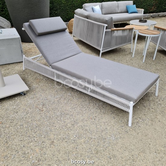 Jardinico SCOOP Bain De Soleil Blanc - Corde Argent Beige.