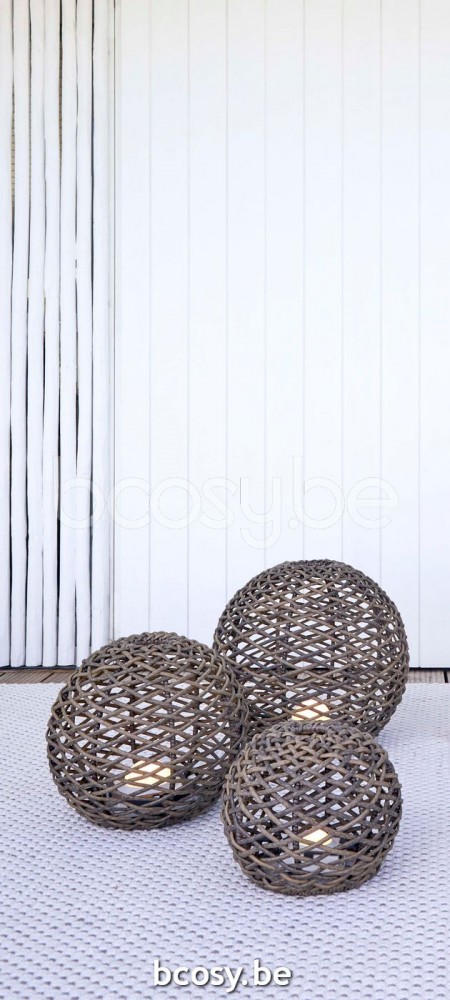  Jardinico SOLORE Runder Led-licht Sonnenschirm Beleuchtung Ø40 Medium Taupe.