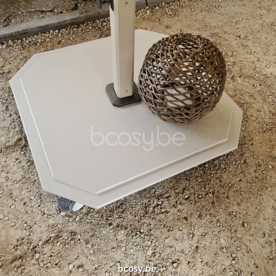  Jardinico SOLORE Runder Led-licht Sonnenschirm Beleuchtung Ø30 Klein Taupe.