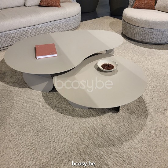 Jardinico TARO Runder Couchtisch Rund Leinen.