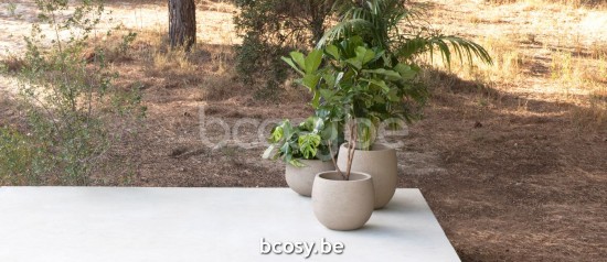 Jardinico TERRA Round Plant Pot Balloon Large Sabbia.