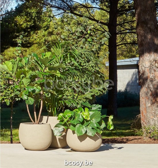 Jardinico TERRA Round Plant Pot Balloon Small Sabbia.