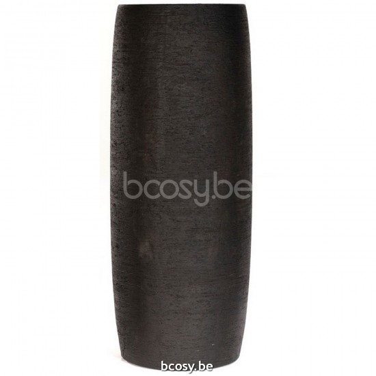 Jardinico TERRA Round Plant Pot Alto Large Nero.