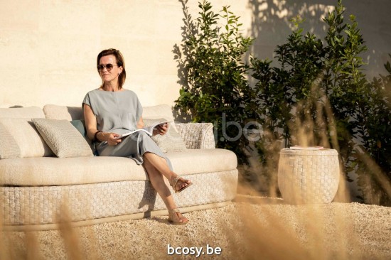  Jardinico TONDO Organisch Sofa Modular Organic linker Arm Leinen Alu - Seal Seil Pampas cat C.