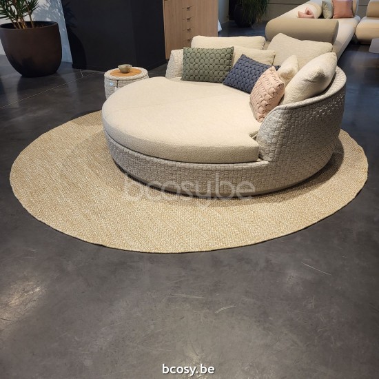 Jardinico TONDO Lit De Jardin Rond Lin alu - Corde seal Pampas cat C.