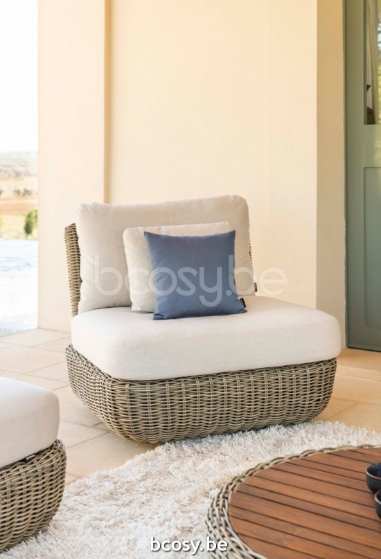 Jardinico TUGU Fauteuil De Jardin 1s Pivotant Cottage Linnen.