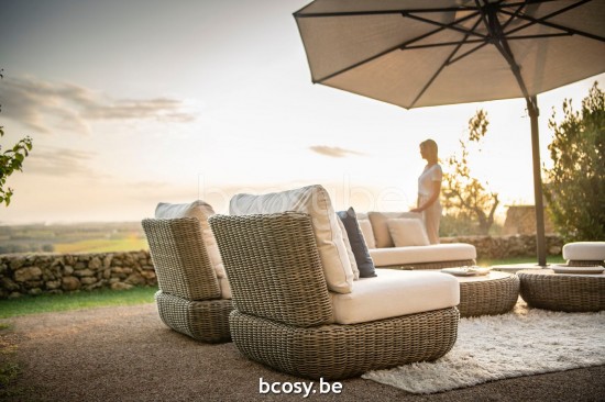 Jardinico TUGU Loungesessel 1s Drehbar Cottage Linnen.