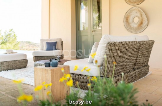 Jardinico TUGU Lounge Sofa 2,5s Armless Witout Armrests 160 Cottage Linnen.