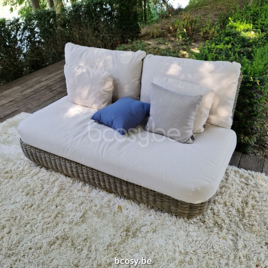 Jardinico TUGU Canapé De Jardin 2,5s Sans Bras 160 Cottage Linnen.