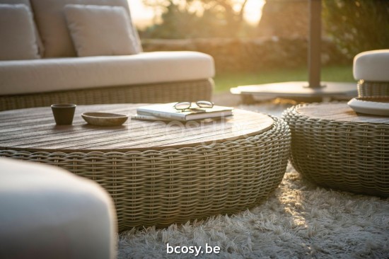 Jardinico TUGU Round Coffee Table Cottage - Sable Teak.