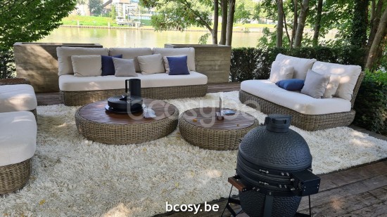 Jardinico TUGU Tables de jardin basse à café en teck.