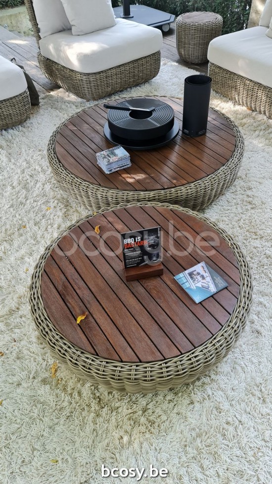 Jardinico TUGU Round Coffee Table Cottage - Sable Teak.