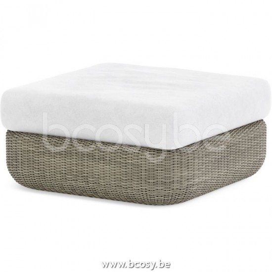 Jardinico TUGU Voetbank 90x90 Cottage Linnen.