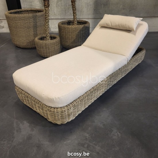 Jardinico TUGU Bain De Soleil-chaise Longue 200x80 Cottage Linnen.