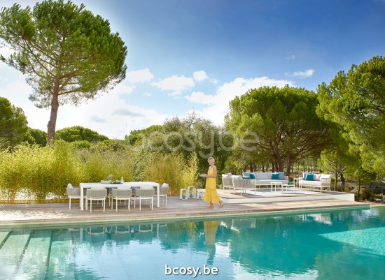 Jardinico VOLTE Round Nesting Side Table White Ceramic Bianco.