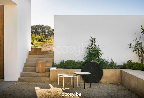 Jardinico VOLTE Bout De Canapé Antracite Ceramic Taupe Grey.