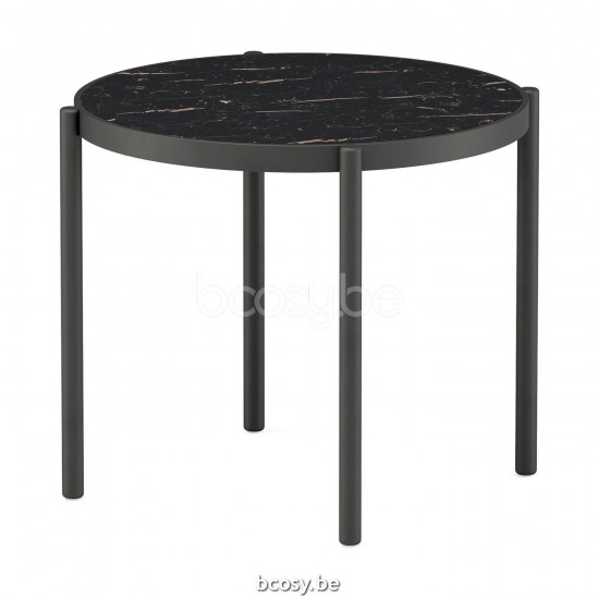 Jardinico VOLTE Ronde Bijzettafel Vernestbaar Ø50 Antraciet-charcoal Ceramic Nero-Charcoal.