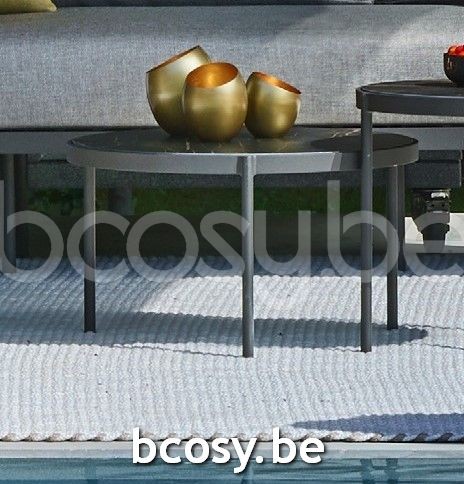 Jardinico VOLTE Runder Beistelltisch Nestbar Anthrazit Ceramic Nero-Charcoal.