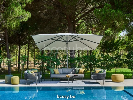 Jardinico VOLTE Round Outdoor Garden Side Table Nestable Ø75 Charcoal Powder Coated Aluminium Ceramic Nero-Charcoal.