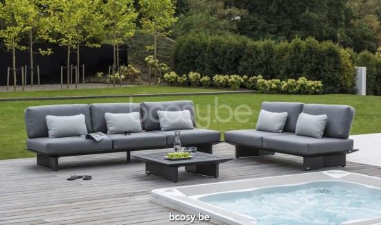 Jati Kebon Arbon Base salon 2 places Aluminium anthracite mat.