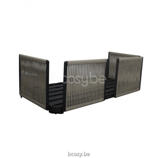 Jati Kebon Durbuy Canapé 2 places Aluminium anthracite mat.