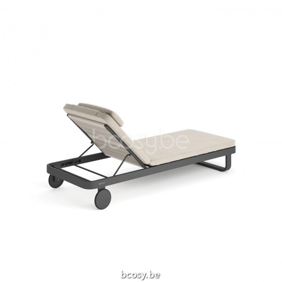 Jati Kebon Durbuy Ligbed Antraciet mat aluminium.