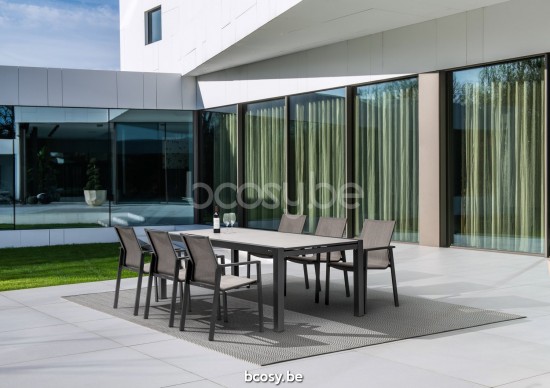 Jati&Kebon Beja chaises de jardin empilables Aluminium anthracite mat.