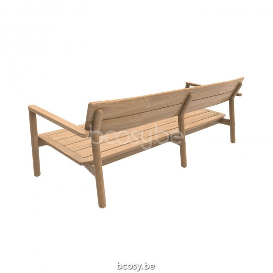 Jati Kebon Lynn Teak Sofa 3Seat Teak Natural Smooth.