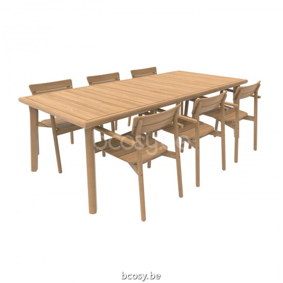 Jati Kebon Lynn Teak Gartentisch.