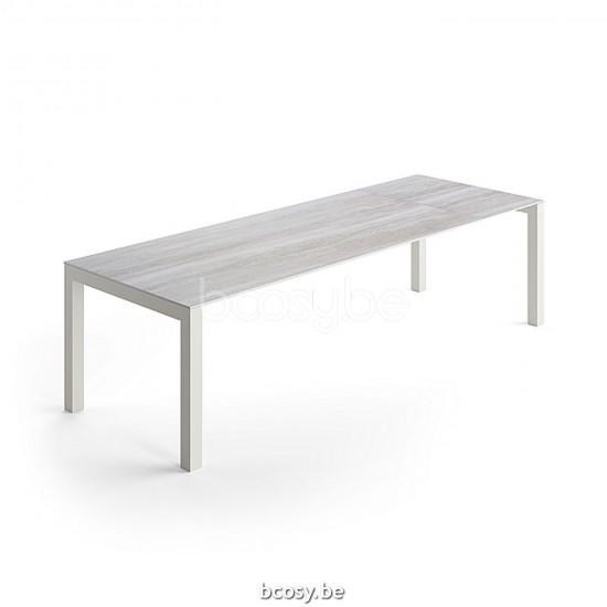 Jati Kebon Forli Tuintafel Dune mat aluminium Tafelblad Keramisch.