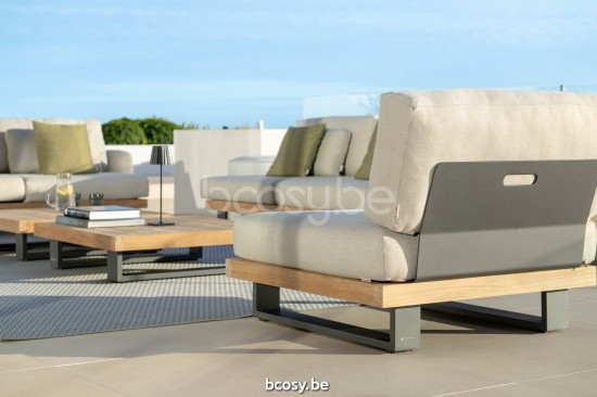 Jati&Kebon Truro Loungesets 1zit Antraciet mat aluminium.