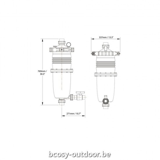 Waterco Multicycloon Zwembadfilter MultiCyclone 16 PLUS.